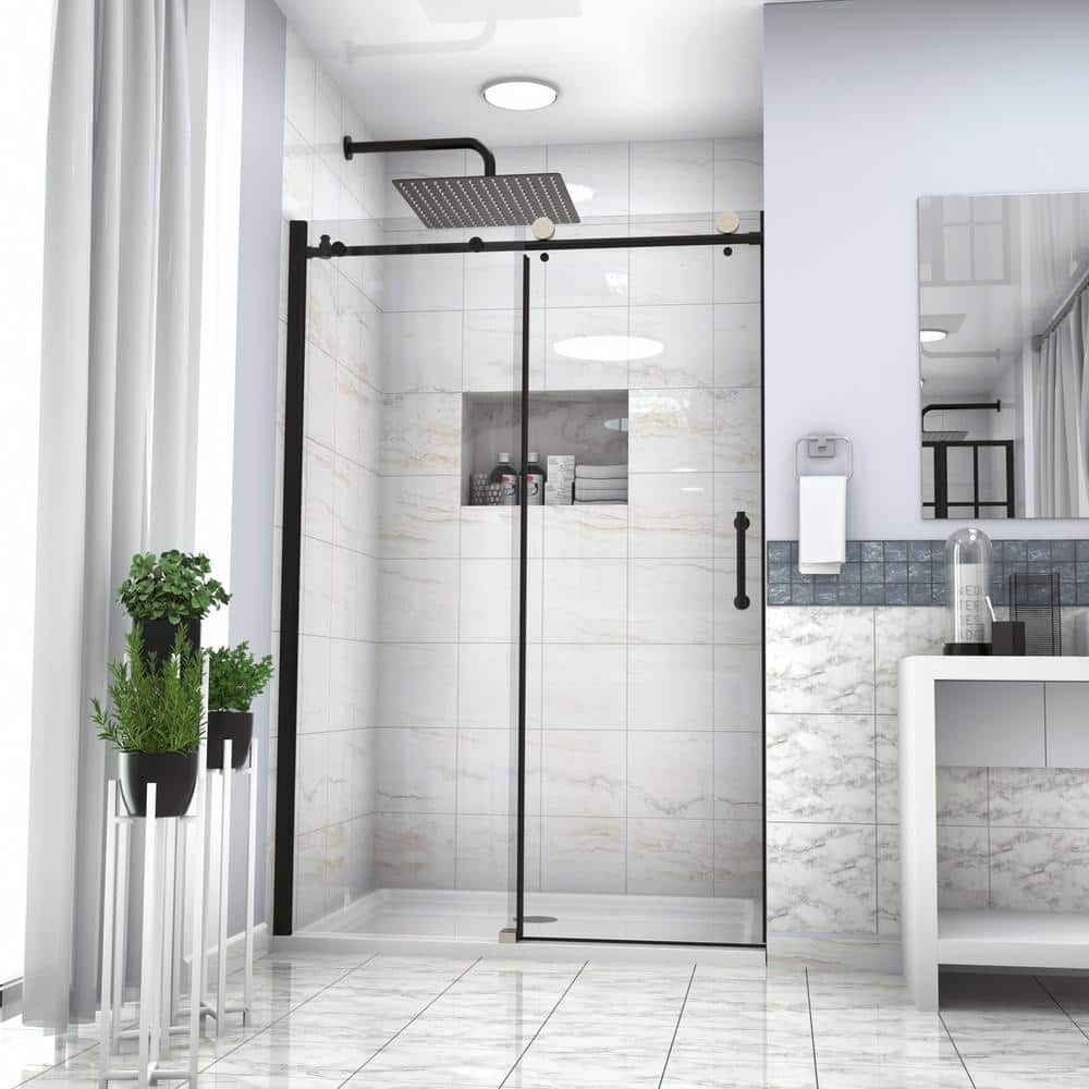 ESDIY Shower Door 48 in. W x 76 in. H Fixed Framed Shower Door in