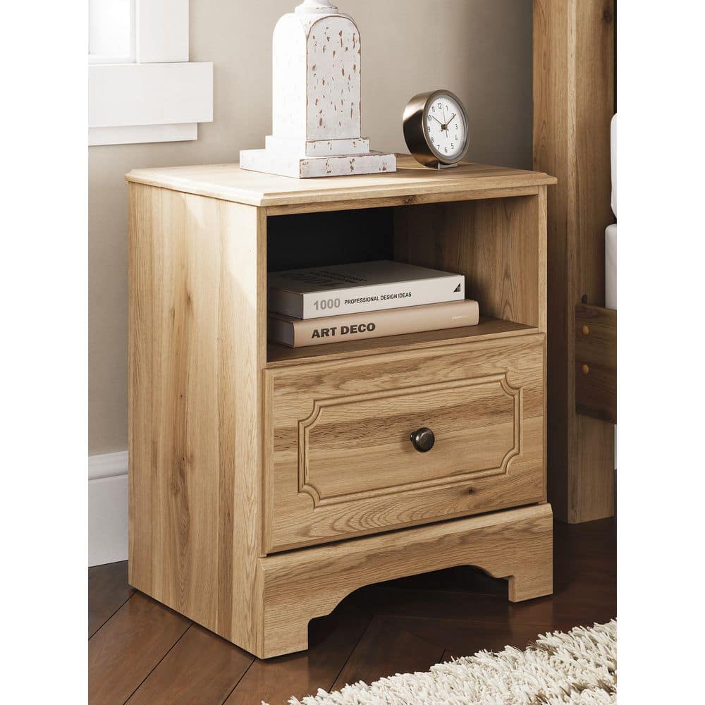 Bestmere Brown 1 Drawer 20.04 in. W Nightstand price history on PriceWatchPro