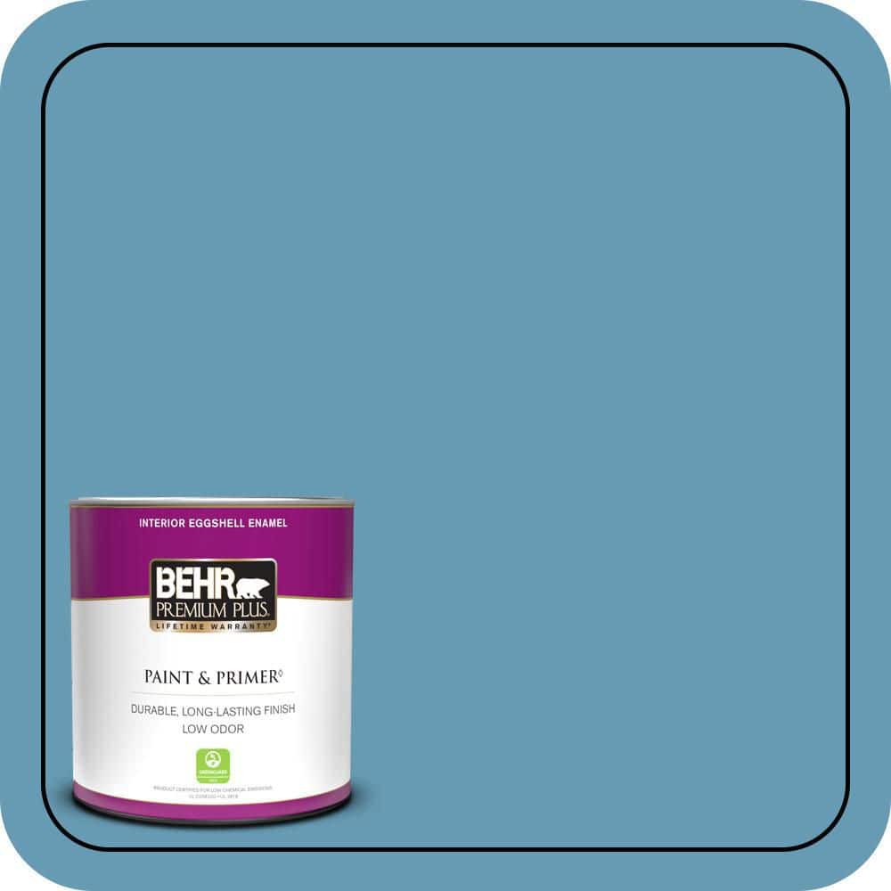 1 qt. #S490-4 Yacht Blue Eggshell Enamel Low Odor Interior Paint & Primer price history on PriceWatchPro