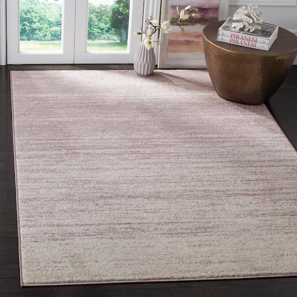 Adirondack Cream/Purple 4 ft. x 6 ft. Solid Area Rug