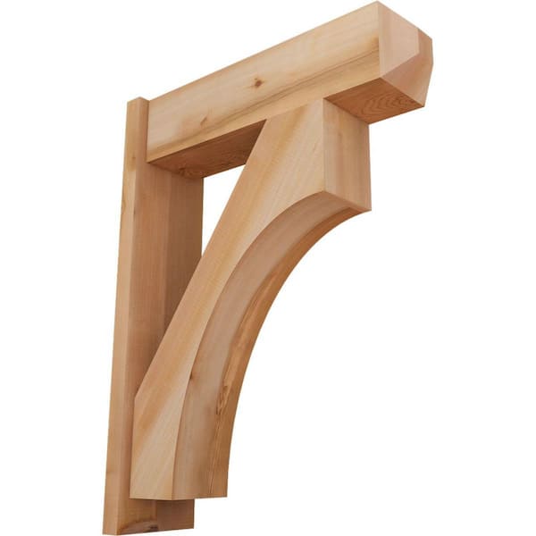 Ekena Millwork 8 in. x 34 in. x 26 in. Westlake Craftsman Smooth Western Red Cedar Outlooker