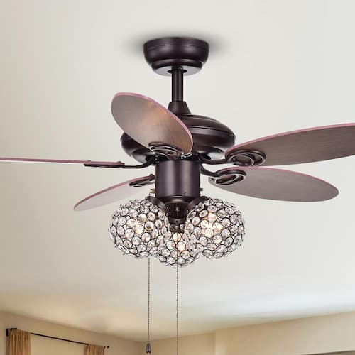 Casimer 42 in. Indoor Bronze Ceiling Fan with Light Kit Lighting