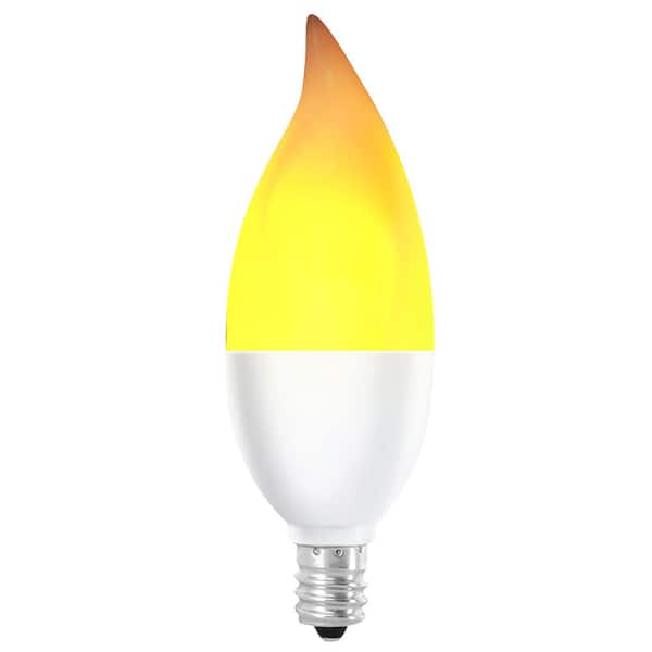 Commissie Fictief Vlekkeloos Feit Electric 2-Watt Equivalent CA10 Flame Design Candelabra Base LED Light  Bulb (8-Pack) BPFLAME2/C/LED/2/4 - The Home Depot