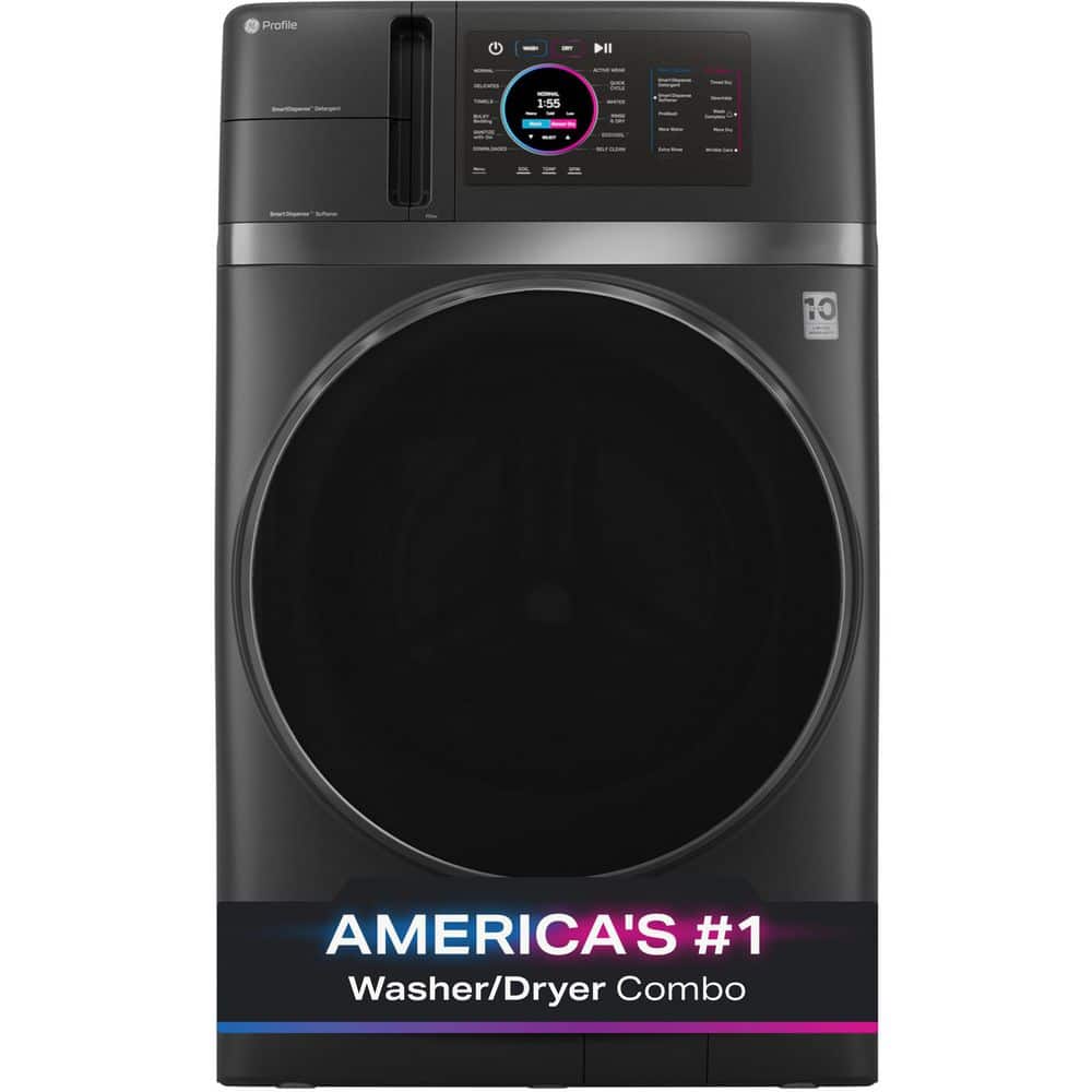 Profile 4.8 cu. ft. Smart UltraFast Electric Washer & Dryer Combo in Carbon Graphite with Ventless Heat Pump Technology