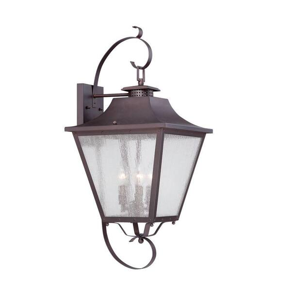 Acclaim Lighting Lafayette Collection 3-Light Architectural Bronze Outdoor Wall-Mount Light Fixture