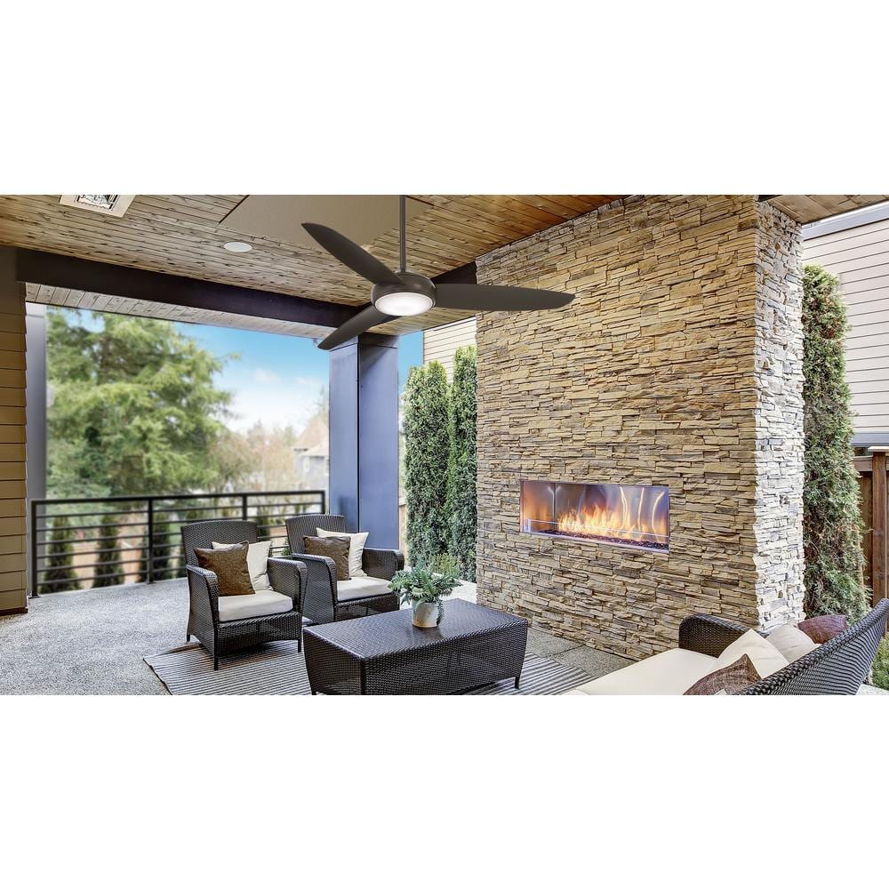 54" Smart LED Ceiling Fan in Oil Rubbed Bronze with Etched Opal Glass