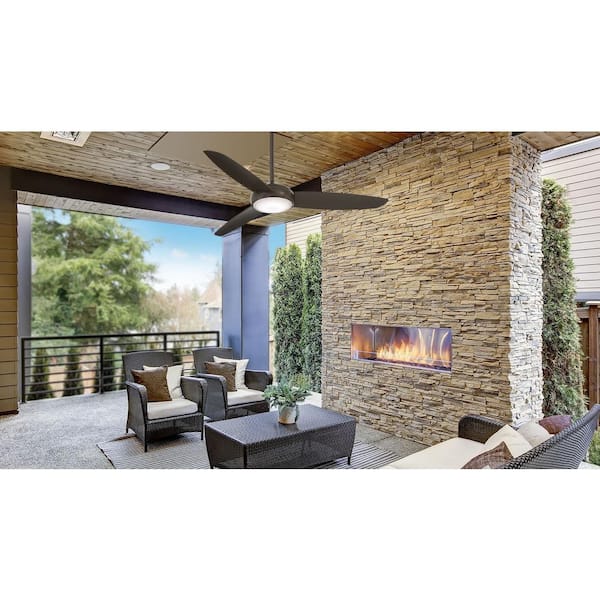 Concept IV 54 in. Integrated LED Indoor/Outdoor Oil Rubbed Bronze Smart Ceiling Fan with Light and Remote Control