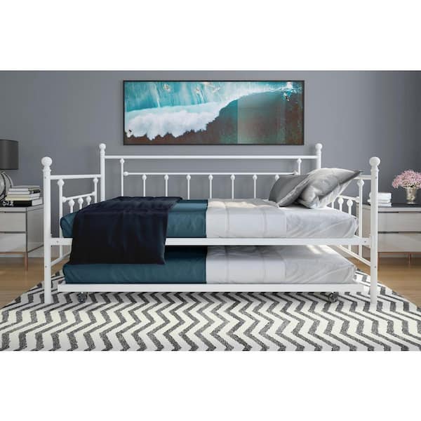 Dhp Mia White Twin Daybed And Trundle, Twin Bed And Trundle Set
