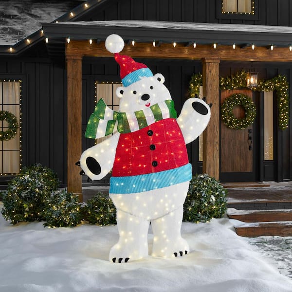 8 ft Yuletide Lane Giant-Sized LED Polar Bear Y30