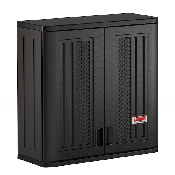 30 in W x 30 in H x 12 in D 1-Shelf Wall Mounted Plastic Garage Cabinet in Slate