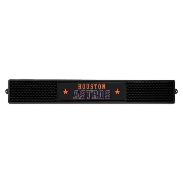 FANMATS MLB- 3.25 in. x 24 in. Black Houston Astros Drink Mat