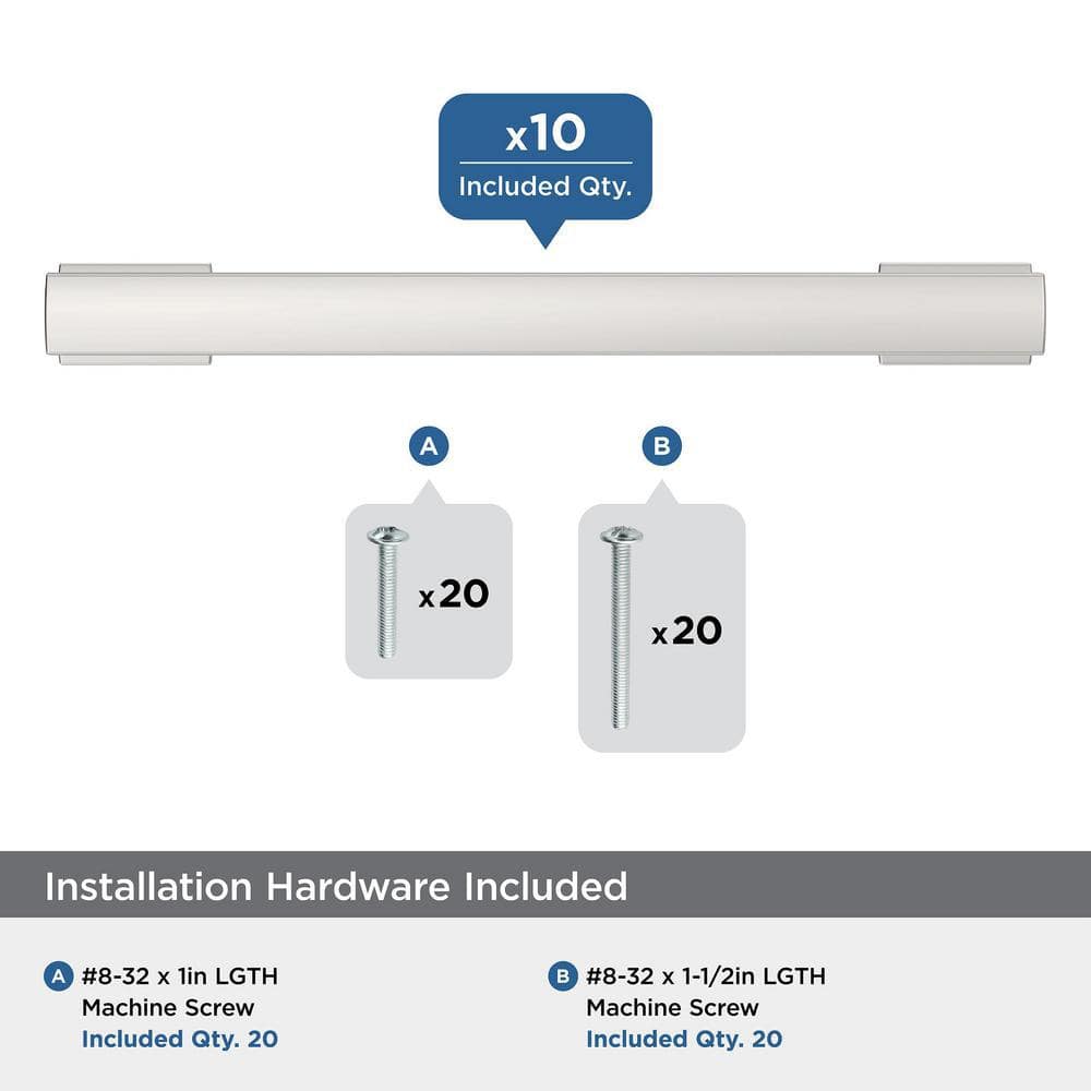 Polished Chrome Modern Cabinet Pulls with Mounting Hardware