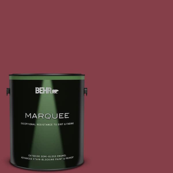 BEHR MARQUEE 1 gal. #S-H-120 Antique Ruby Semi-Gloss Enamel Exterior Paint & Primer