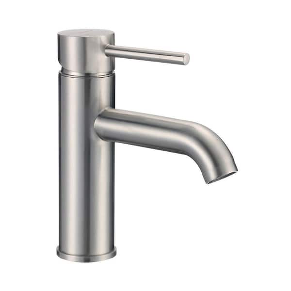 Eisen Home Melrose 7 in. Single-Handle Single-Hole Bathroom Faucet in Brushed Nickel