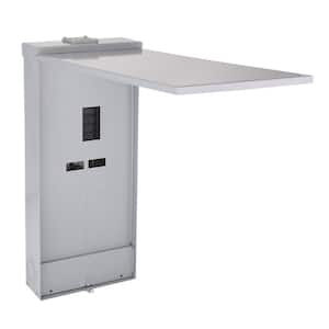 200 Amp 8-Space 16-Circuit Outdoor Main Breaker Plug-On Neutral Circuit Load Center with Feed Through Lugs (PAM0820RFL)