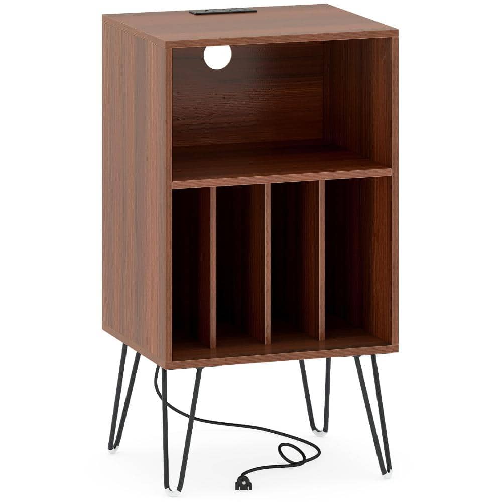Turntable Stand with Charging Station, Storage Shelves, Record Player Table for Bedroom price history on PriceWatchPro