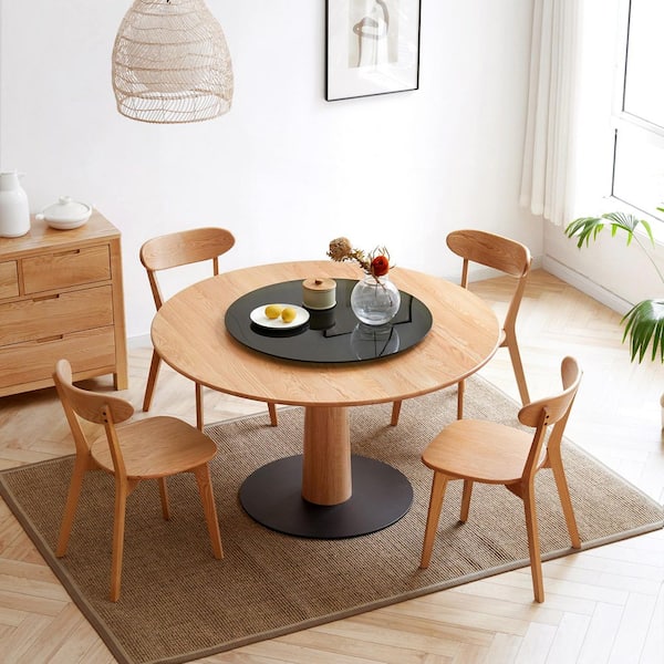 Swift Oak Solid Wood Mid-Century Modern Accent Dining Side Chair (Set of 2)