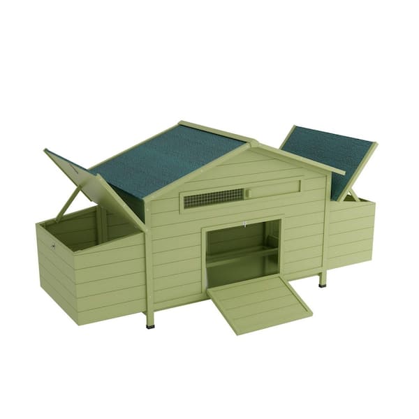 Avex Large Wooden Chicken Coop Outdoor Hen House Poultry Cage with 2 Free-range Doors and 2 Nesting Boxes