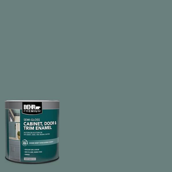 BEHR PREMIUM 1 qt. #N430-5 Aspen Valley Semi-Gloss Enamel Interior/Exterior Cabinet, Door & Trim Paint