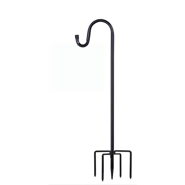 46 in Shepherd Hook with 5-Prong Base,for Hanging Bird Feeders, Lanterns & Lightweight Plants (1-Pack)