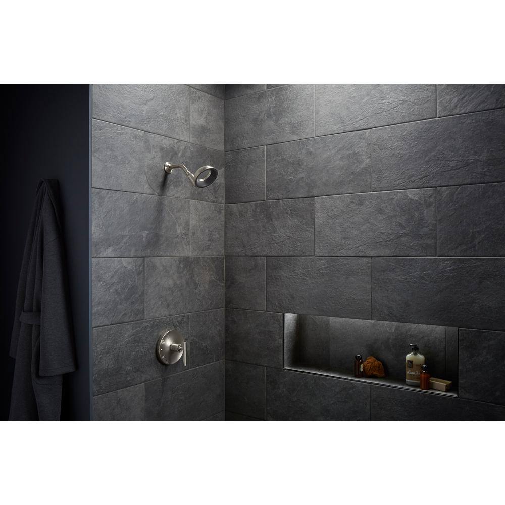 Vibrant Brushed Nickel Adjustable Wall Mounted Showerhead