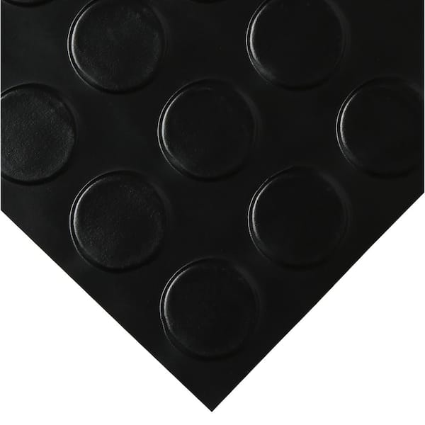 Garage Floor Mat - Coin, 7 1/2 x 17', Black - ULINE - H-3154BL