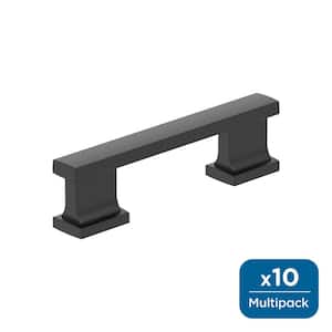 Triomphe 3 in. (76mm) Classic Matte Black Bar Cabinet Pull (10-Pack)
