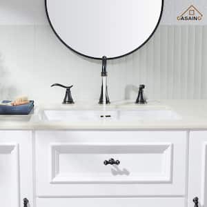 8 in. Widespread Double Handle Bathroom Sink Faucet with 360° Swivel Spout, Stainless Steel Drain in Oil Rubbed Bronze