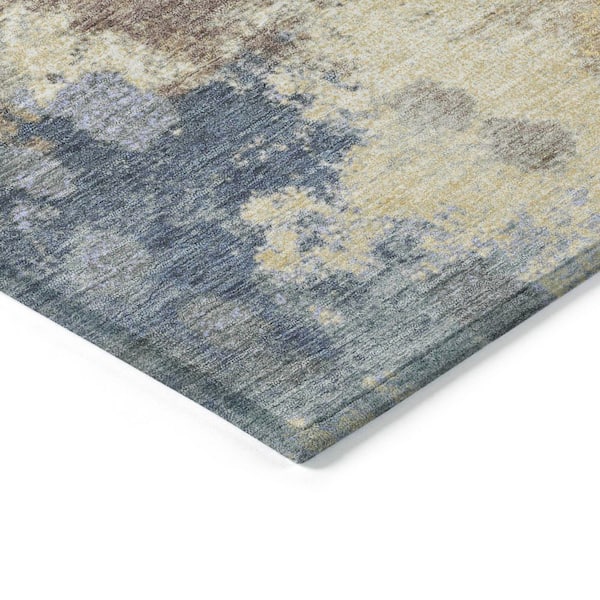 Chantille Machine Washable Indoor/Outdoor Abstract ACN1992 Gold 2 ft. x 3 ft. Accent Rug