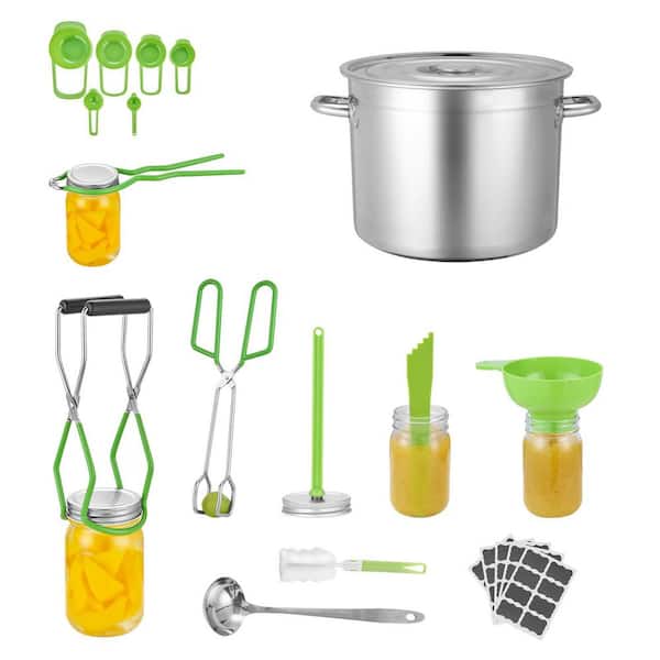 Canning Supplies Starter Kit, 11-Pieces Corrosion Resistant Food Storage Canning Tools Set Stainless Steel for Beginners