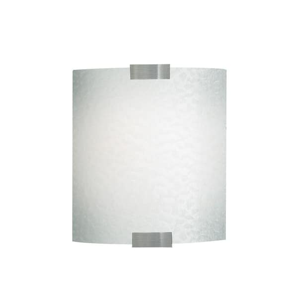 Generation Lighting Omni 1-Light Silver Small Fluorescent Sconce with White Shade
