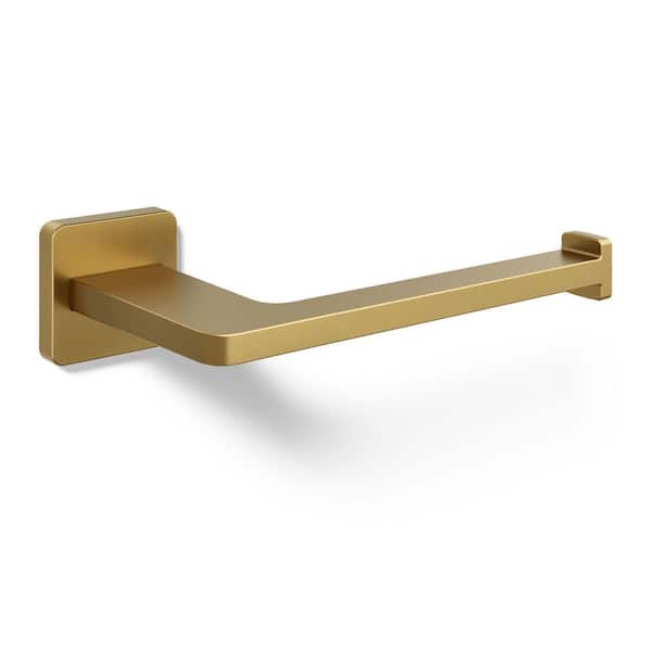 Mavera Wall Mounted Toilet Paper Holder in Vibrant Brushed Moderne Brass
