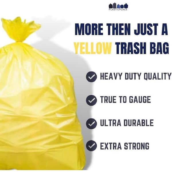 Plasticplace 7-10 gal. Black High-Density Trash Bags (Case of 1000)