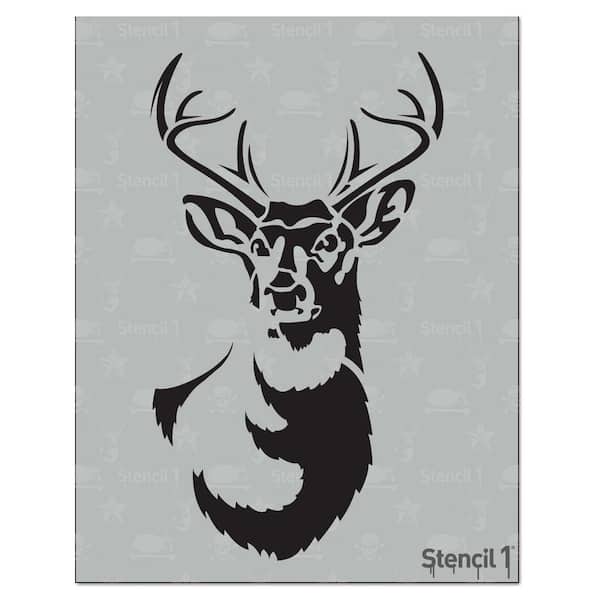 11 Pcs Deer Stencils Forest Mountain Tree Deer Head