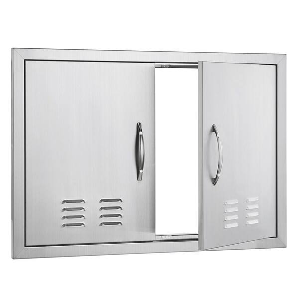 thumbnail image 2 of Beetlea 30x21 Inch Stainless Steel Double Access Door For Outdoor Kitchen – BBQ Cabinet, Brushed Finish 2 of 4