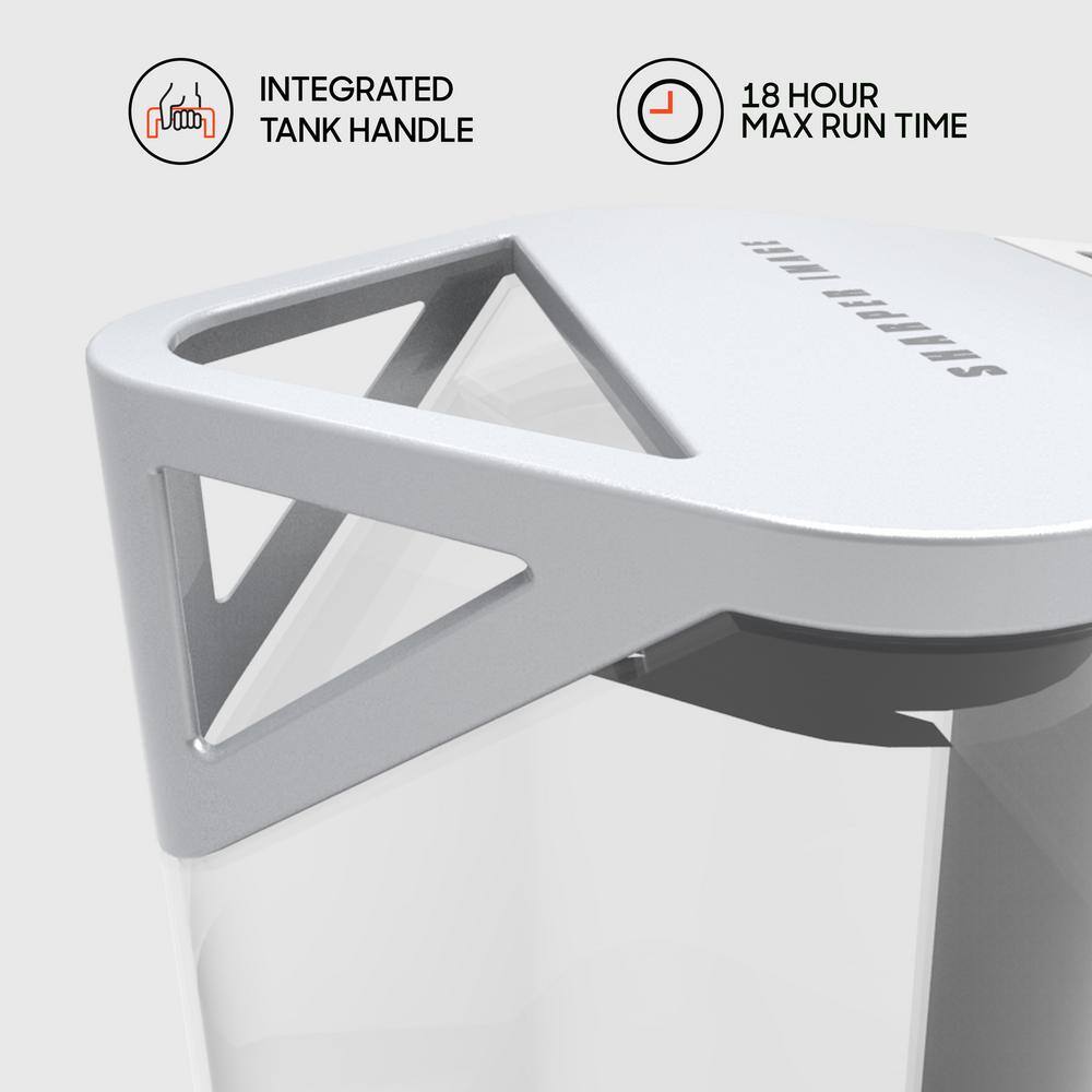White Faux Woodgrain Ultrasonic Humidifier with Dual Mist