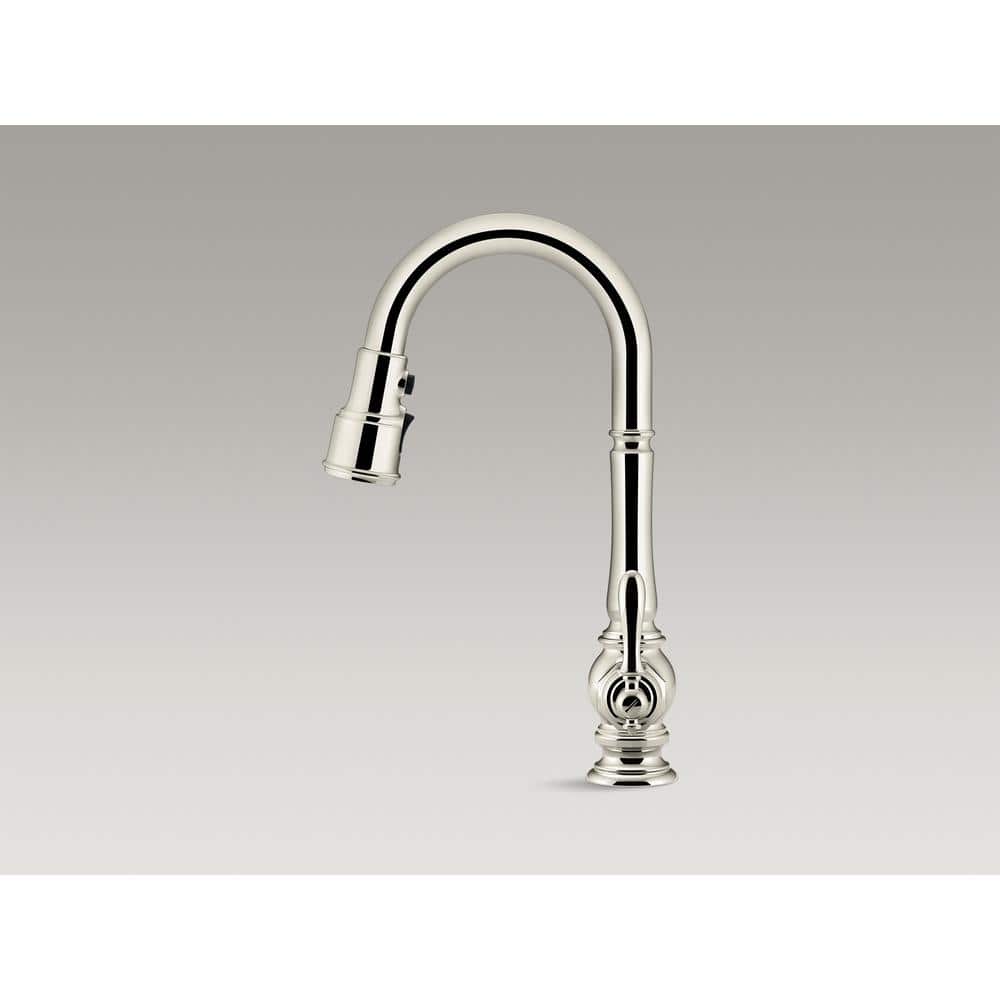 Vibrant Polished Nickel Pull-Down Kitchen Faucet with Spray