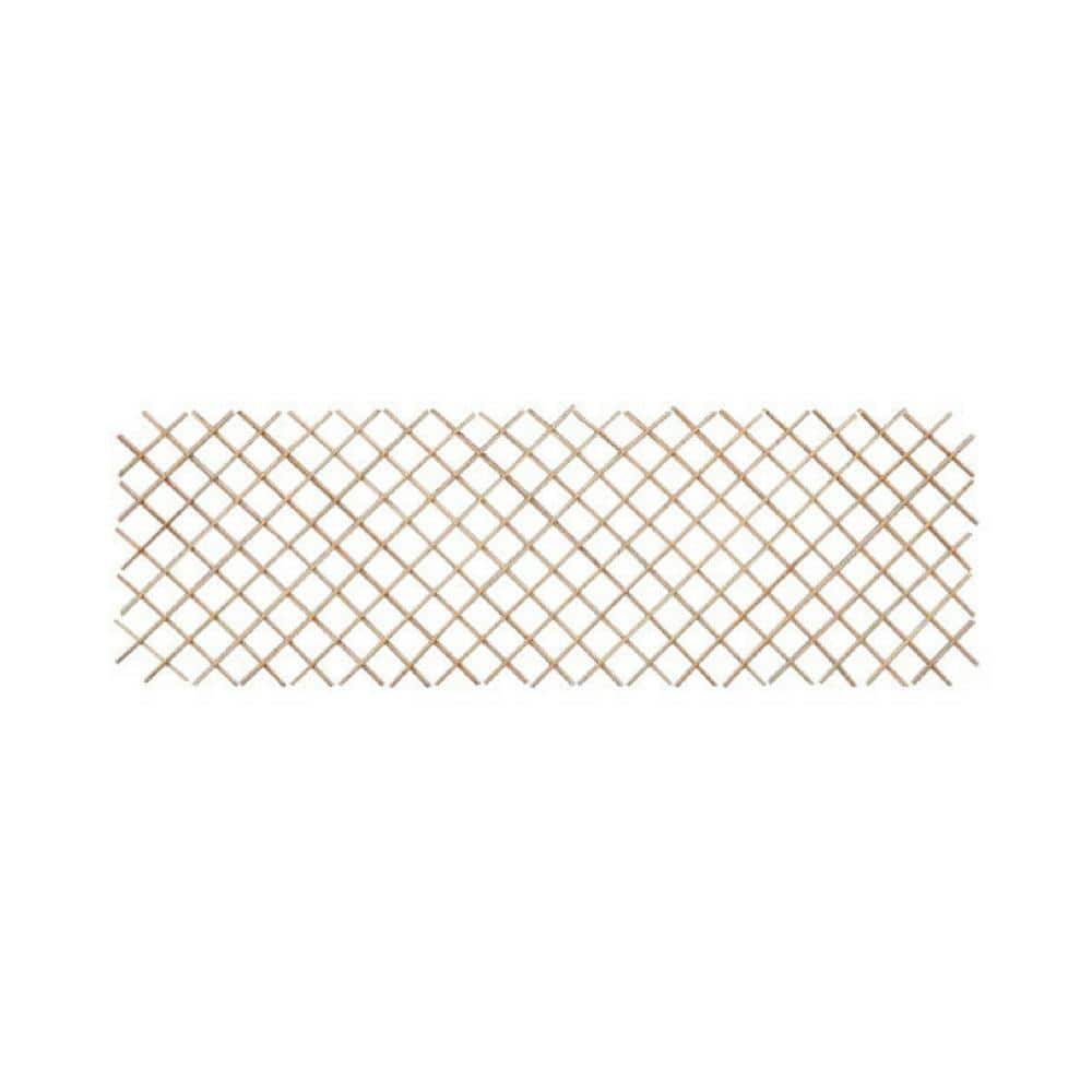 Tan 12'' H x 72'' W Willow Wood Expanding Trellis Fence