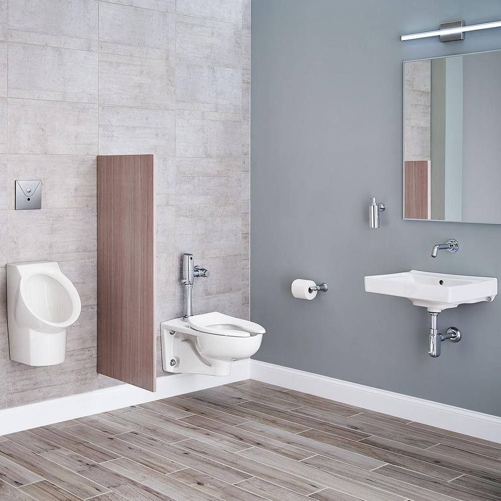 White Elongated Wall Mounted Dual Flush Toilet