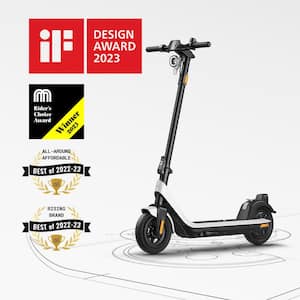 UL Certified 300W Electric Scooter KQi2 Pro White, Up to 25-Miles Range Battery