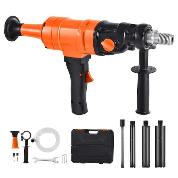 Core Drill Machine, Handheld Diamond Core Drill Rig with 1075/2300 RPM 2-Speed, 8 in. Dia 1800W, , Wet and Dry Use