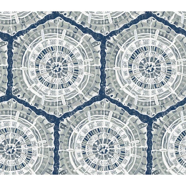 NuWallpaper Navy Harmony Peel and Stick Wallpaper Sample