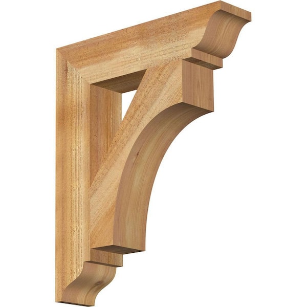 Ekena Millwork 4 in. x 22 in. x 18 in. Western Red Cedar Westlake Traditional Rough Sawn Bracket