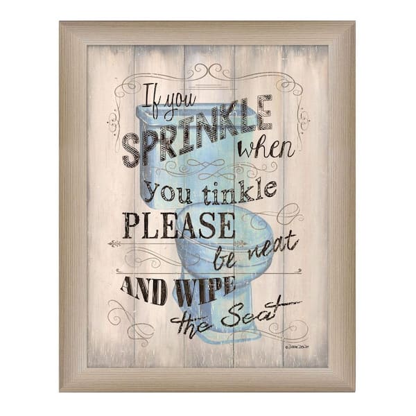 HomeRoots Charlie If You Sprinkle 1-Piece Framed Wall Art 18 in. x 14 in.