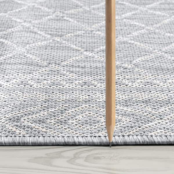 Eco Diamond Gray 8 ft. x 10 ft. Indoor/Outdoor Area Rug