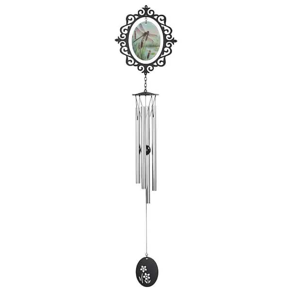 36 in. Long Dragonfly Glass Wind Chime