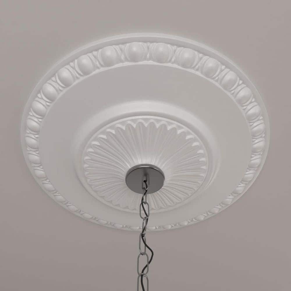 Primed White Polyurethane Lyon Ceiling Medallion 23.5"