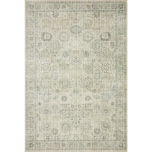 Skye Natural/Sage 7 ft. 6 in. x 9 ft. 6 in. Traditional Polyester Pile Runner Rug