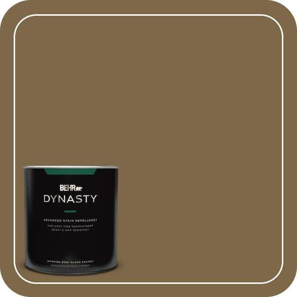 BEHR DYNASTY 1 qt. #320F-7 Fig Semi-Gloss Enamel Interior Stain-Blocking Paint and Primer