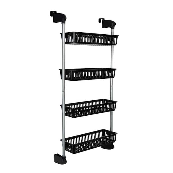 ORGANIZE IT ALL 4-Basket Over the Door Storage Organizer Basket Hook in  Black NH-17714W-1 - The Home Depot